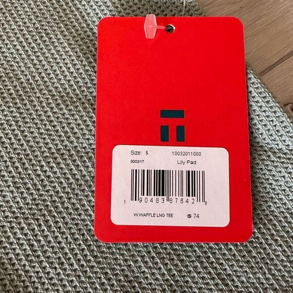 Tommy John Zen Waffle Lounge Tee Lily Pad green short sleeve crew‎ Small NWT - Picture 5 of 5